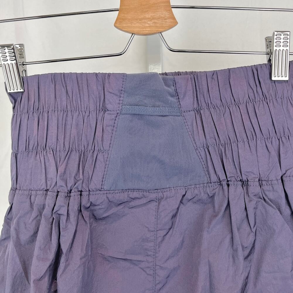 FREE PEOPLE Movement The Way Home Shorts Deep Sea Smocked Waist Purple Size XS - Picture 6 of 9